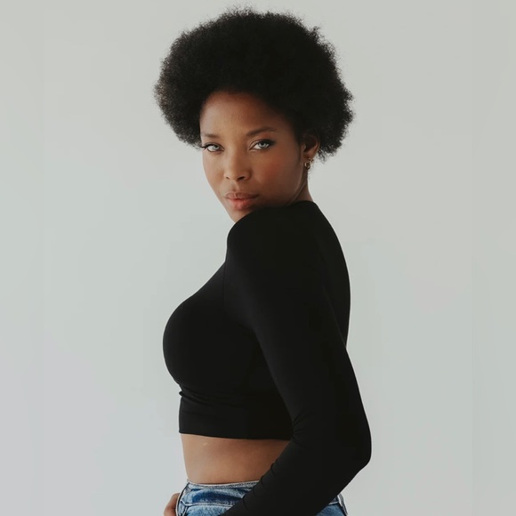 Klassy Network | Wrap Long-sleeve Brami - Black 🐈⬛ - Picture 2 of 4